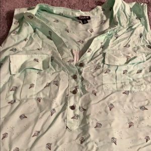 Torrid | Mint ice cream pull over challis tank